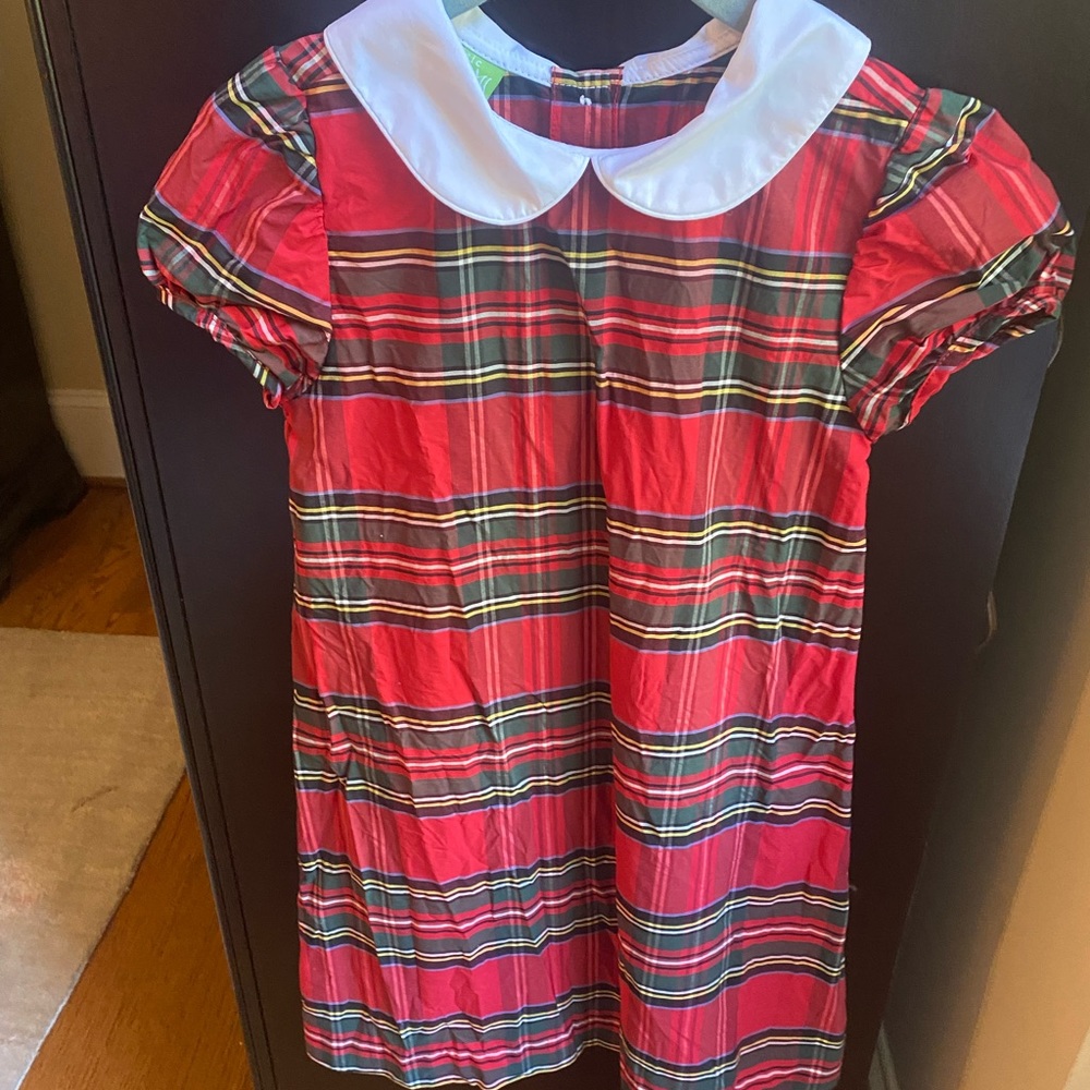 Classic Whimsy Size 5 Red Plaid Peter Pan Collar Dress